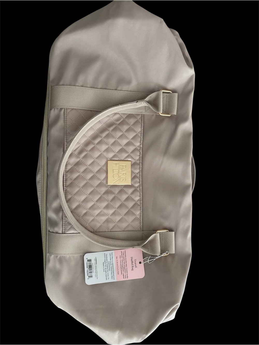 Paris Hilton Light Beige Quilted Tote with Gold-Tone Logo - Picture 11 of 13